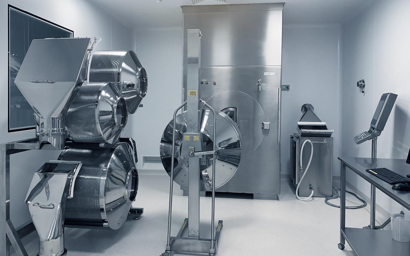 Refurbished Manesty tablet coater with upgraded air handling